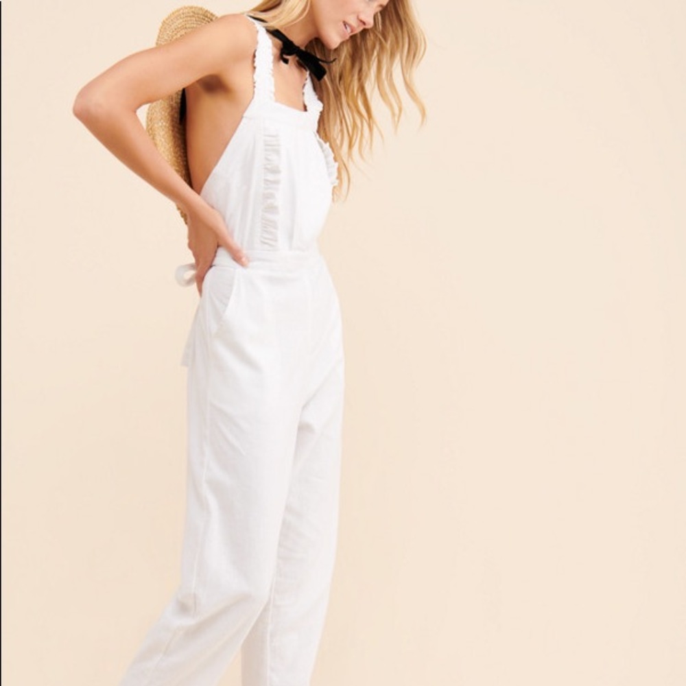 White Adjustable Back Jumpsuit